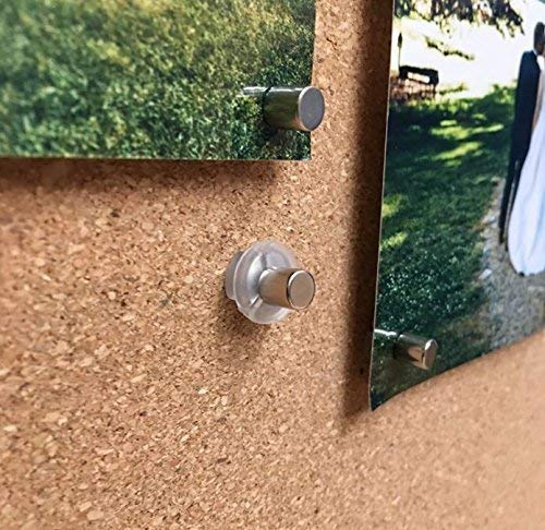 Thumb Tack Magnets, Innovative For Bulletin Office Pin Set, Magnetic Hangers For Class & School & Home, Silver Cylinder, Suitabl