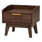 Baxton Studio Lena Walnut Brown Finished Wood 3-Piece Storage Set