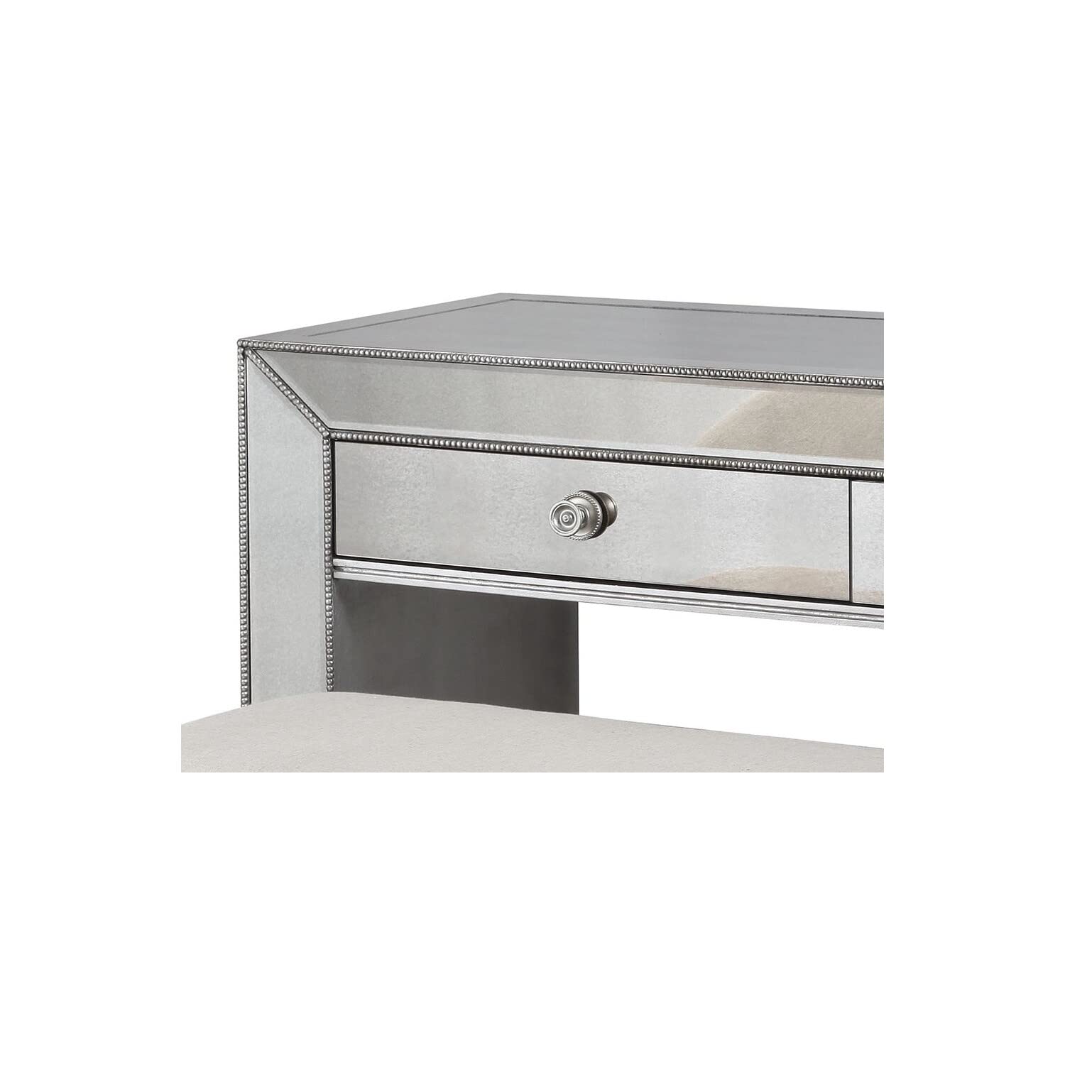 Best Master Furniture Jameson, Console Table With Silver/Mirrored Inlays