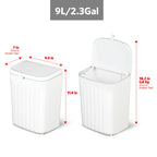 Glad Roomate Under Counter Trash Can | Space Saving Waste Bin For Kitchen Cabinet, Bathroom Or Office | Dual Lid For Ease Of Ope