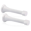 Kovosch 2 Pack Spring Door Stopper White - 3-1/4' Flexible Spring Door Stops With White Rubber Bumper Tips
