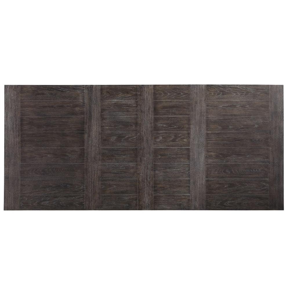 Steve Silver Furniture Hutchins 7pc Dining Table Set, Includes One 59 to 95-Inch Dining Table with Two 18-Inch Leaf and 7 Upholstered Side Chairs, Dining Room, 59&quot; L x 42&quot; W x 30&quot; H, Brown