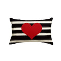Avoin Love Heart Throw Pillow Cover, 12 X 20 Inch Holiday Valentine'S Day Mother'S Day Anniversary Wedding Cushion Case Decorati