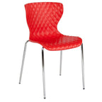 Flash Furniture Lowell Contemporary Design Red Plastic Stack Chair