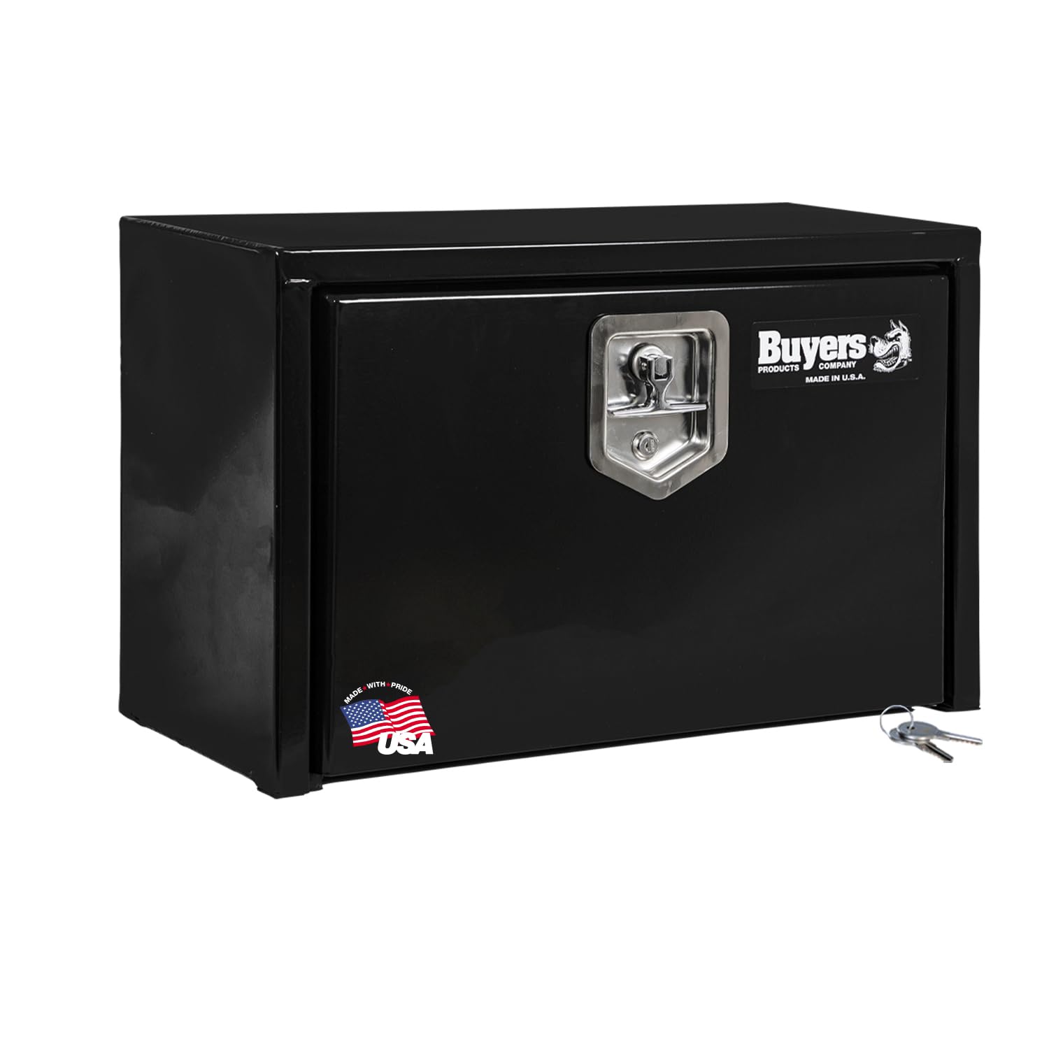 Buyers Products 1703312 Black Steel Underbody Truck Box With T-Handle Latch, 15 X 10 X 24 Inch