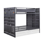 Acme Cargo Full Over Full Bunk Bed In Gunmetal