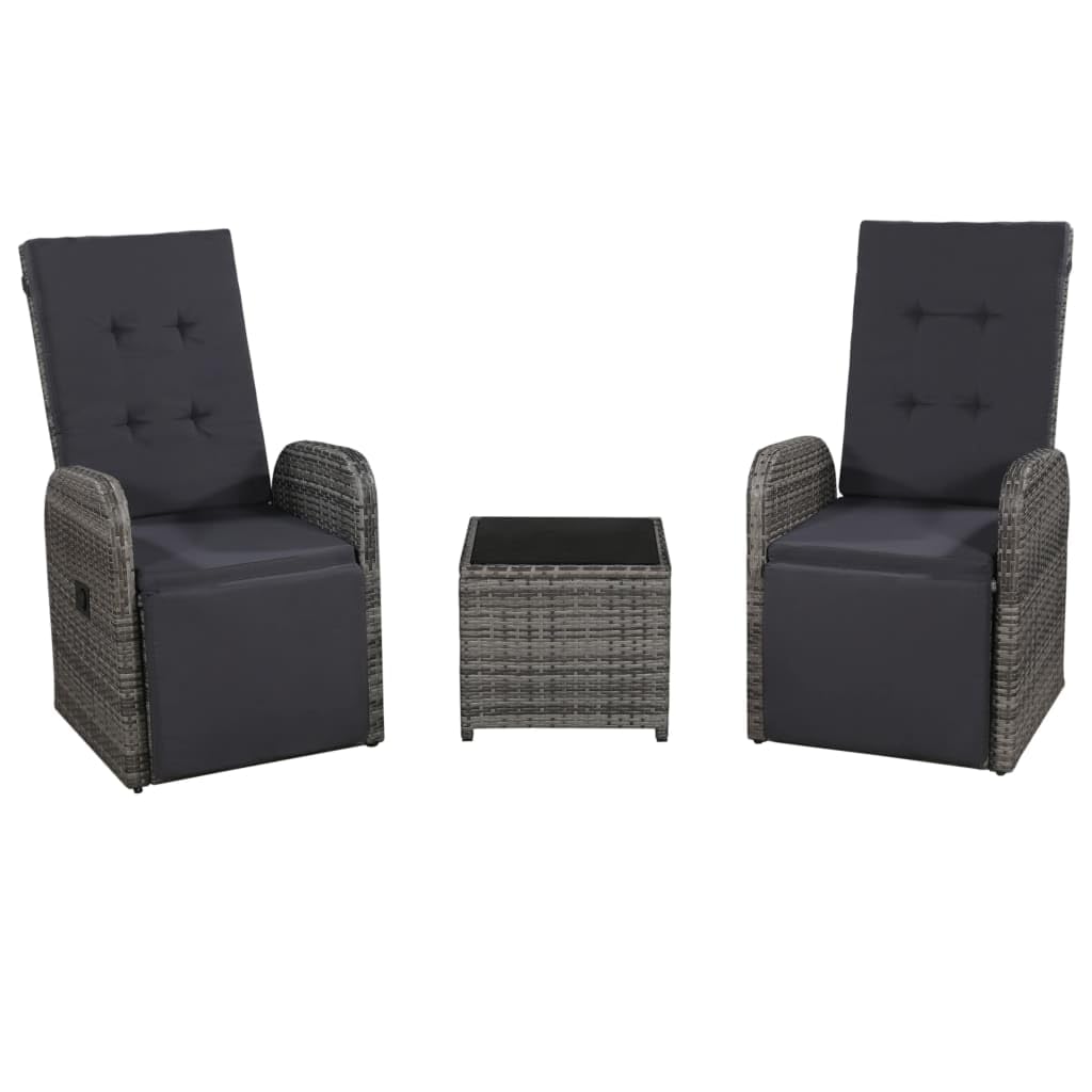 vidaXL Patio Bistro Set 3 Piece - Thumbnail 3