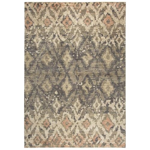 Rizzy Home Alora Decor Euphoria 5' X 8' Ikat/Geometric Brown/Gray/Rust/Blue Hybrid Area Rug