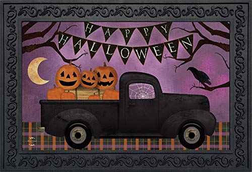 Briarwood Lane Halloween Truck Doormat Jack O'Lanterns Indoor/Outdoor 30' X 18'