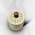 Handcrafted Round Woven Basket With Lid | Small EcoFriendly Storage Container For Home, Kitchen, Office, And Organizing Essenti