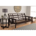 Kodiak Furniture Monterey Espresso Wood Futon with Parma Gray Mattress