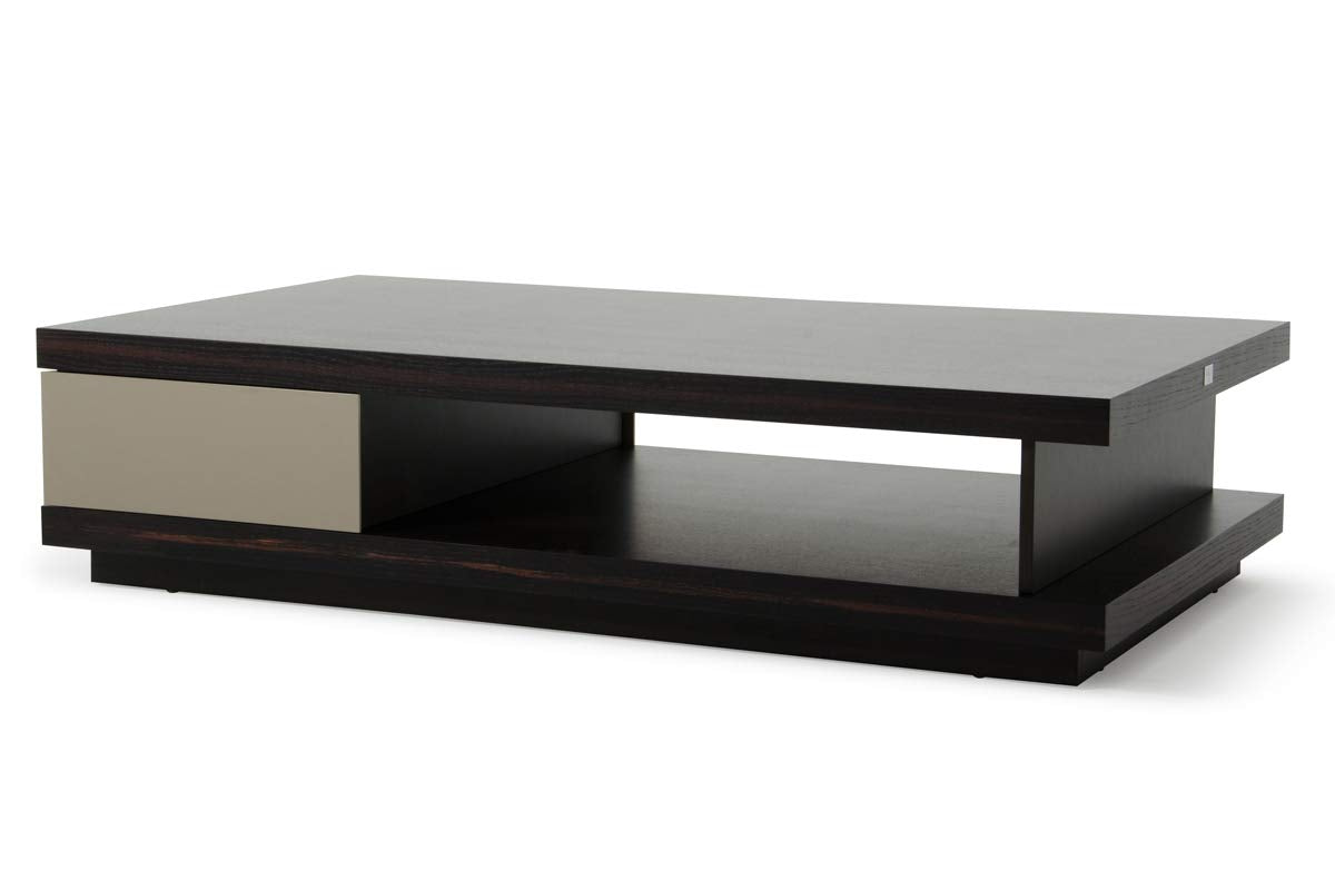 HomeRoots Furniture Modern Oak & Grey Gloss Coffee Table