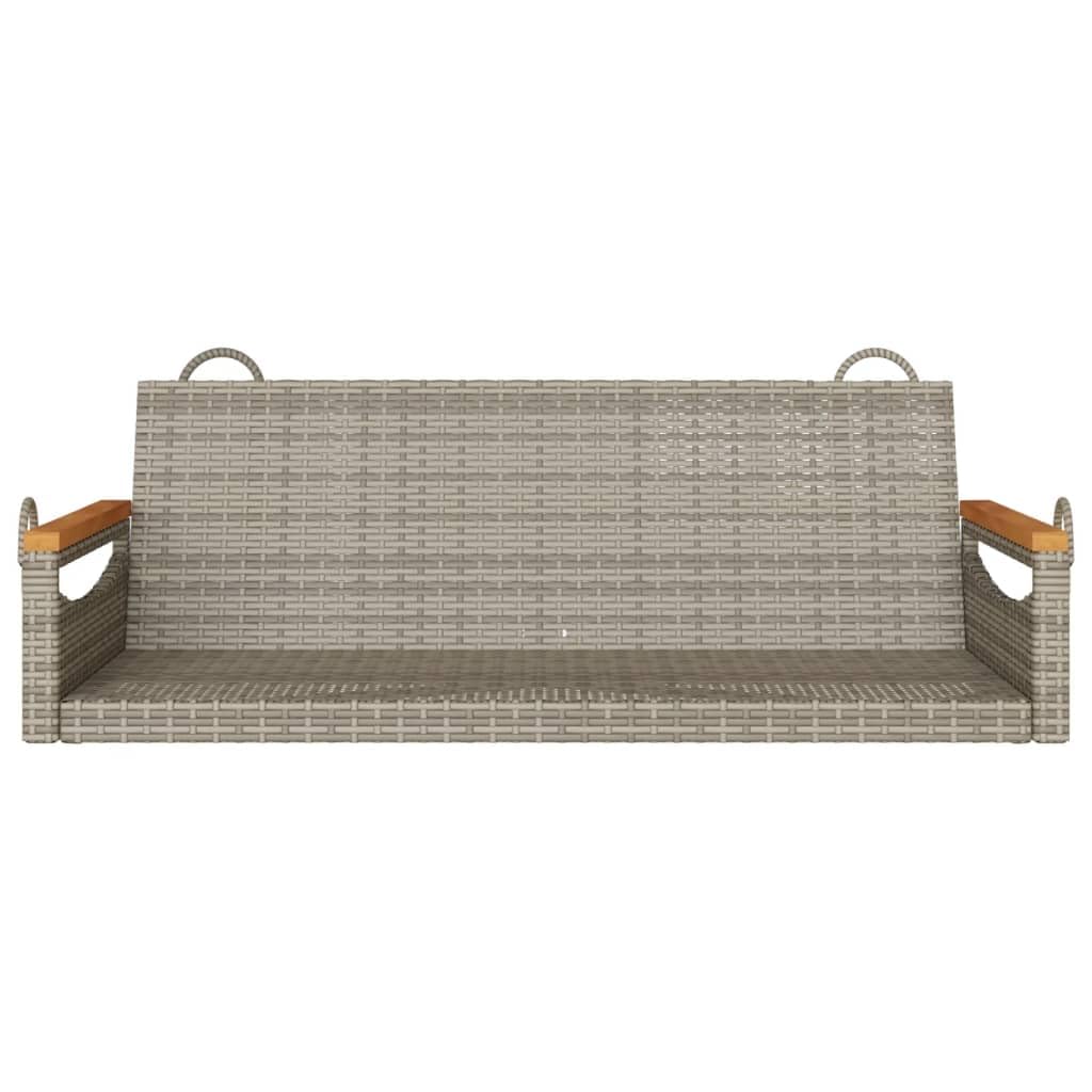 vidaXL Swing Chair Grey 109x62x40cm Resin Braided