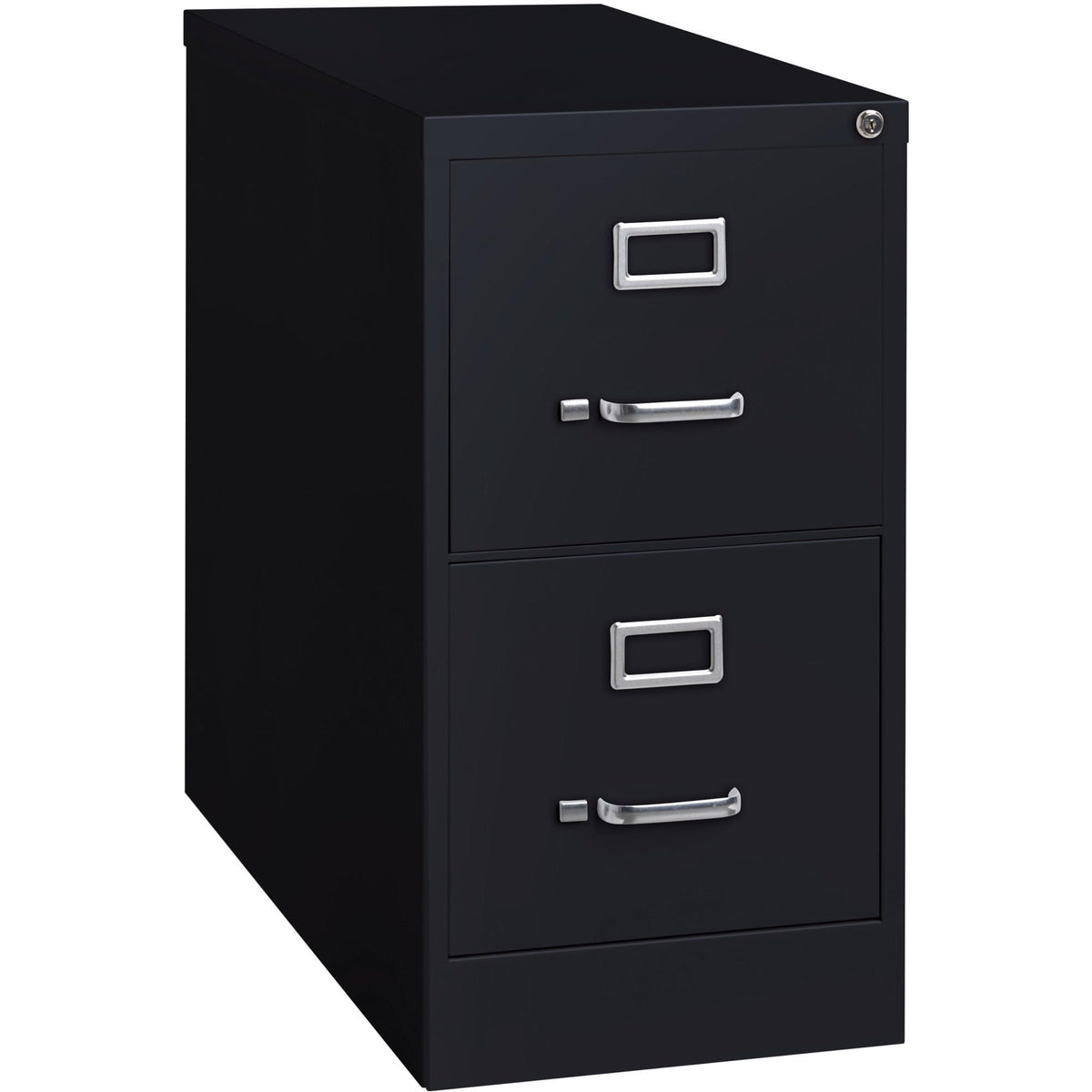 Lorell 2-Drawer Vertical File with Lock, 15 by 26-1/2 by 28-3/8-Inch, Black