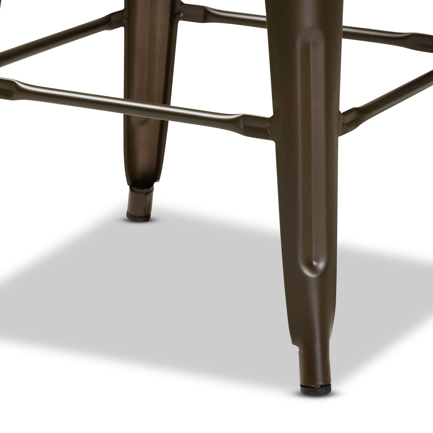 Baxton Studio Horton Modern and Contemporary Industrial Gunmetal Finished Metal 4-Piece Stackable Bar Stool Set