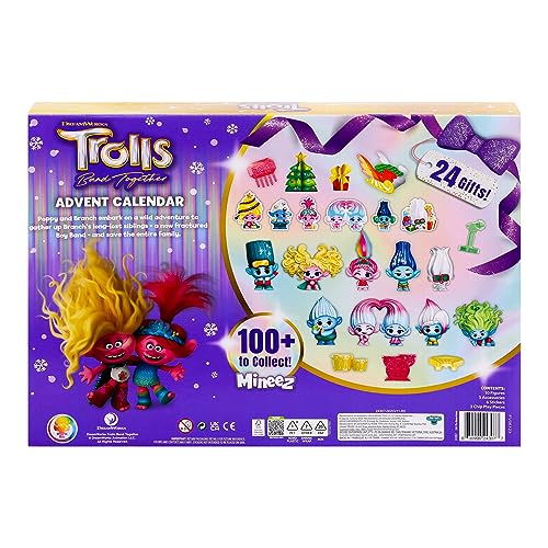 Dreamworks Trolls Band Together Mineez 24 Pc Holiday Advent Calendar