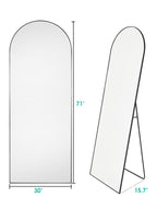 Beverdy Full Length Mirror, Arched Floor Mirror, 30'' X 71'' Oversized Full Length Mirror, Freestanding, Full Body Mirror, Arch