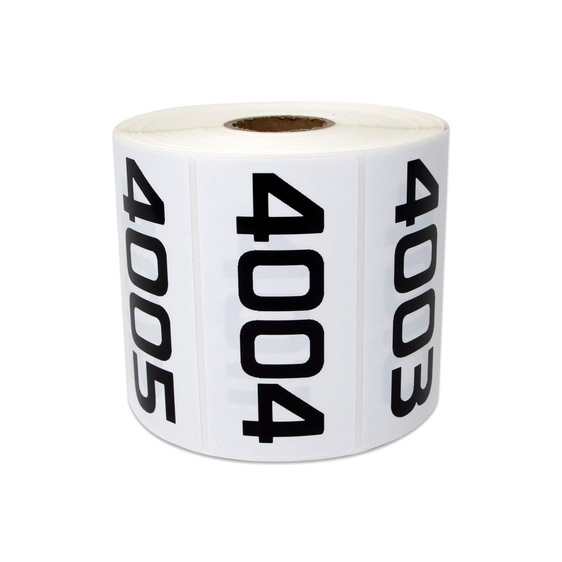 Consecutive Numbers [4001-5000] - 3' X 1.5' Number Stickers Labels White Inventory Prenumbered Sequential Labels Stickers Dura