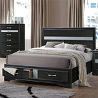 Acme Naima Queen Bed with Storage in Black