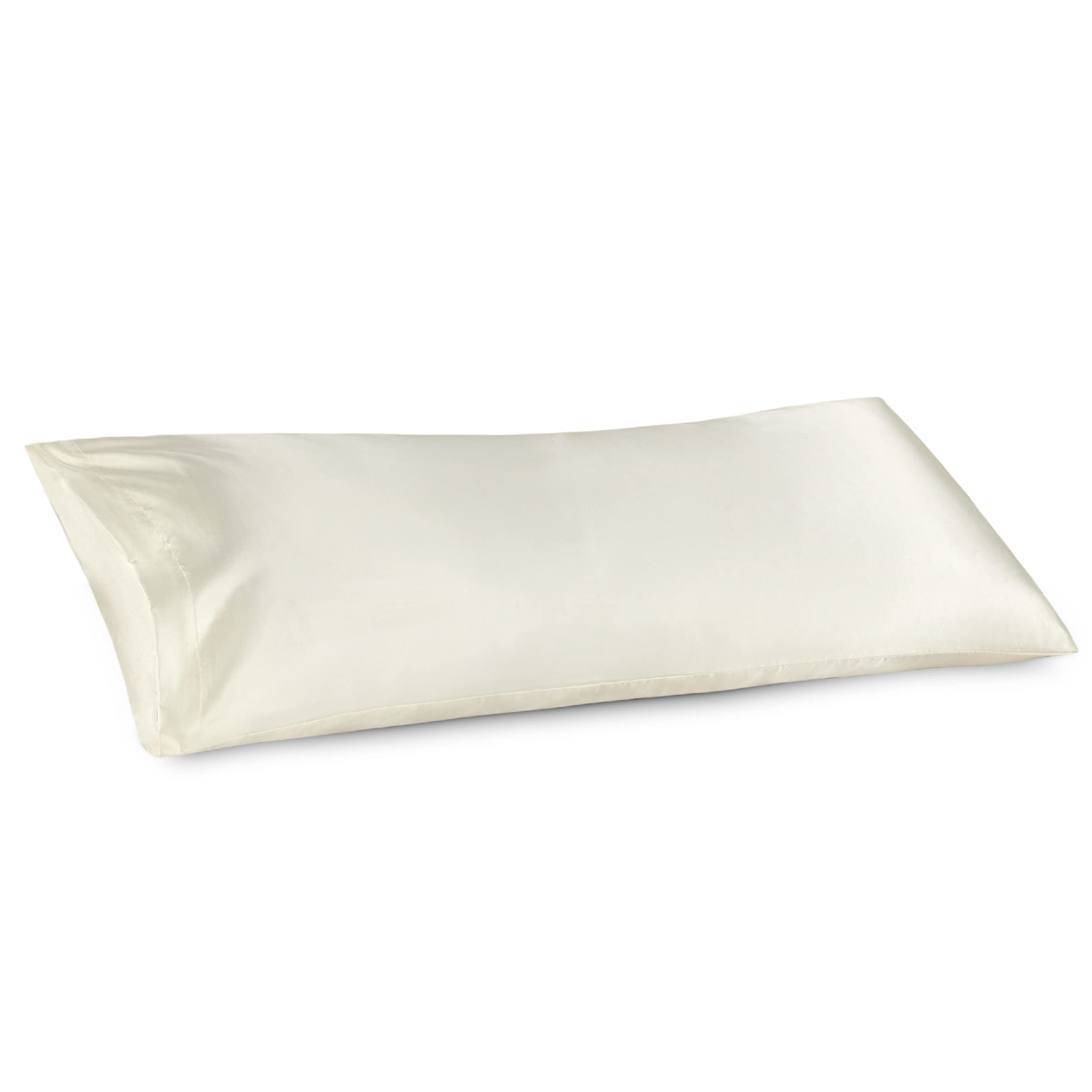 Bedsure Satin Body Pillow Cover 20X54 Inches - Ivory Body Pillowcase For Hair And Skin, Cooling And Silky Long Body Pillow Case