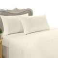 Luxurious 300-Thread-Count Egyptian Cotton 300Tc Duvet Set And 2 Shams, Queen, Ivory Solid 300 Tc