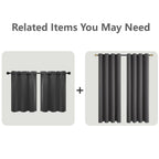 Mrs.Naturall Dark Grey Curtains 52X108 Inch Length For Living Room 2 Panels Set Blackout Drapes For Bedroom 108 Inches Long