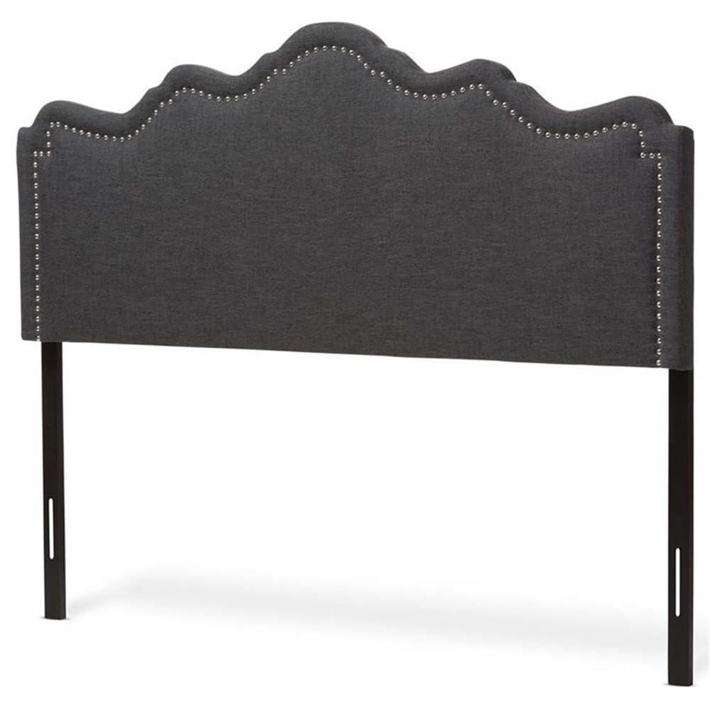 Baxton Studio Nadeen Modern and Contemporary Dark Grey Fabric Full Size Headboard