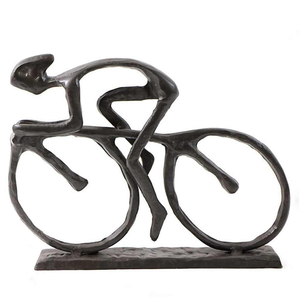Bitopbi Cast Iron Art Sculpture Home Decoration Statue for The Bicycle Enthusiast Metal Figurine Art Home D  cor for Runner Spor