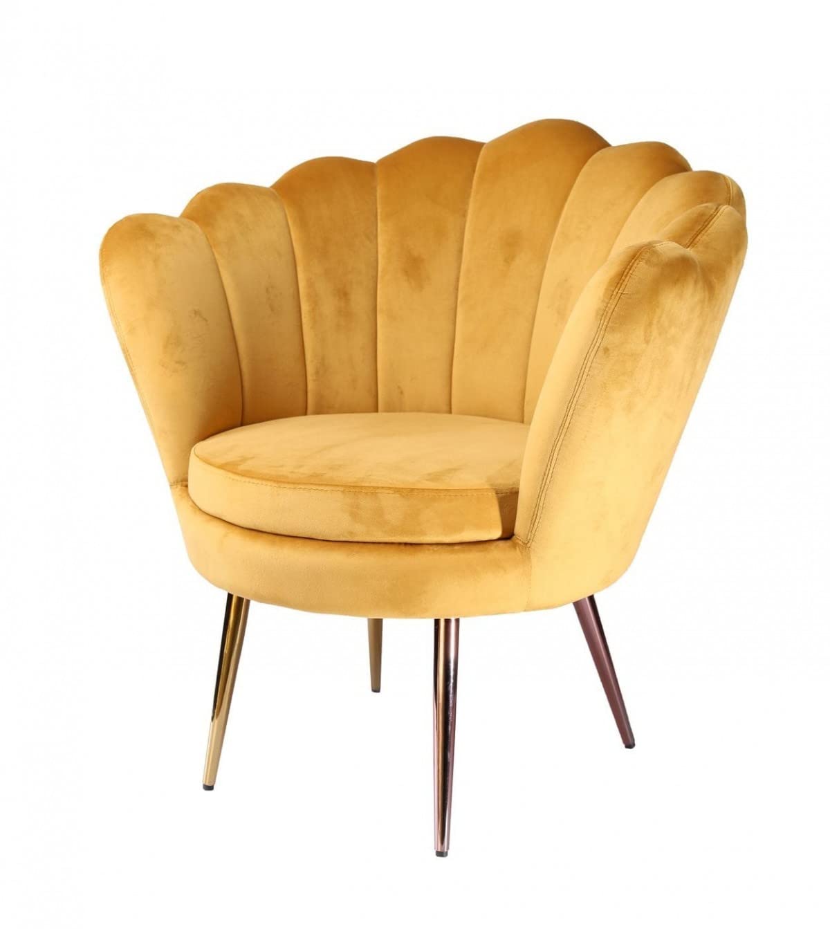 HomeRoots 34' Modern Golden Seashell Accent Chair