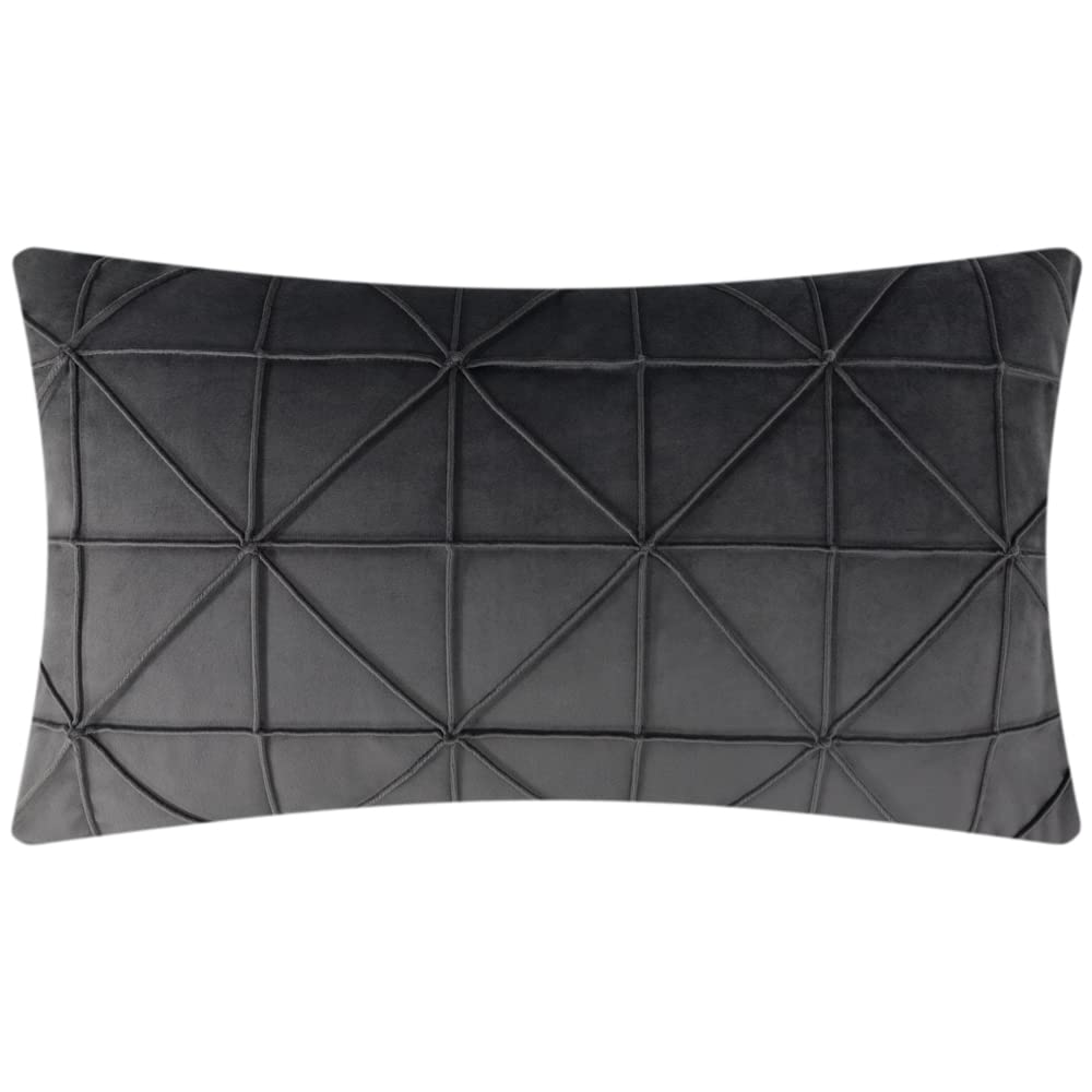 Jwh Velvet Throw Pillow Covers Decorative Simple Geometric Accent Pillow Case Soft Cushion Handmade Pillowcase Bed Couch Bedroom