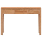 vidaXL Solid Teak Wood Console Table - Colonial, Rustic Hallway Table with Drawers, Bohemian Accent Storage Table, 43.3"x13.8"x29.5"