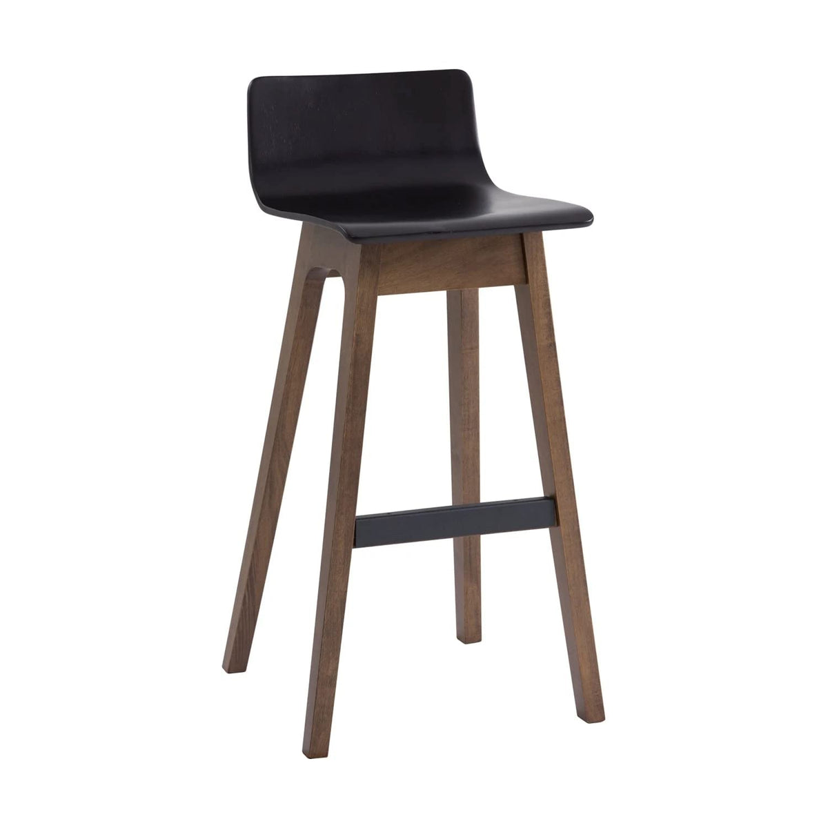 GFURN Ava Low Back Bar Chair - Black & Cocoa