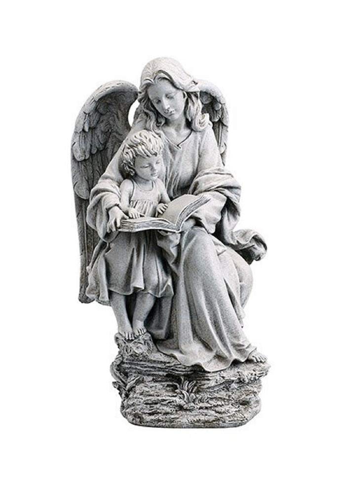 Angel Guardian Angel And Child Garden Statue 19'H, Stoneresin - Avalon Gallery - Yd076