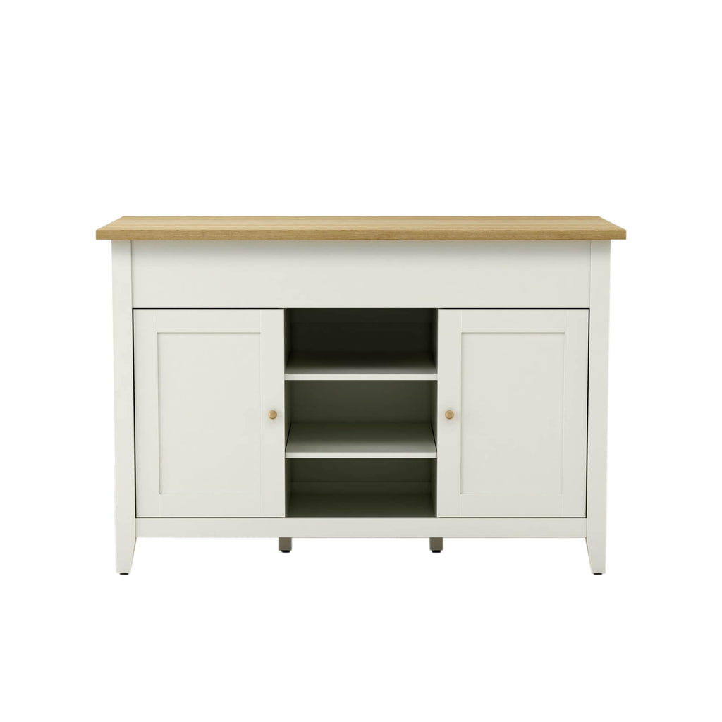 Anderson Teak Delphi 53" Cabinet Kitchen Island, White