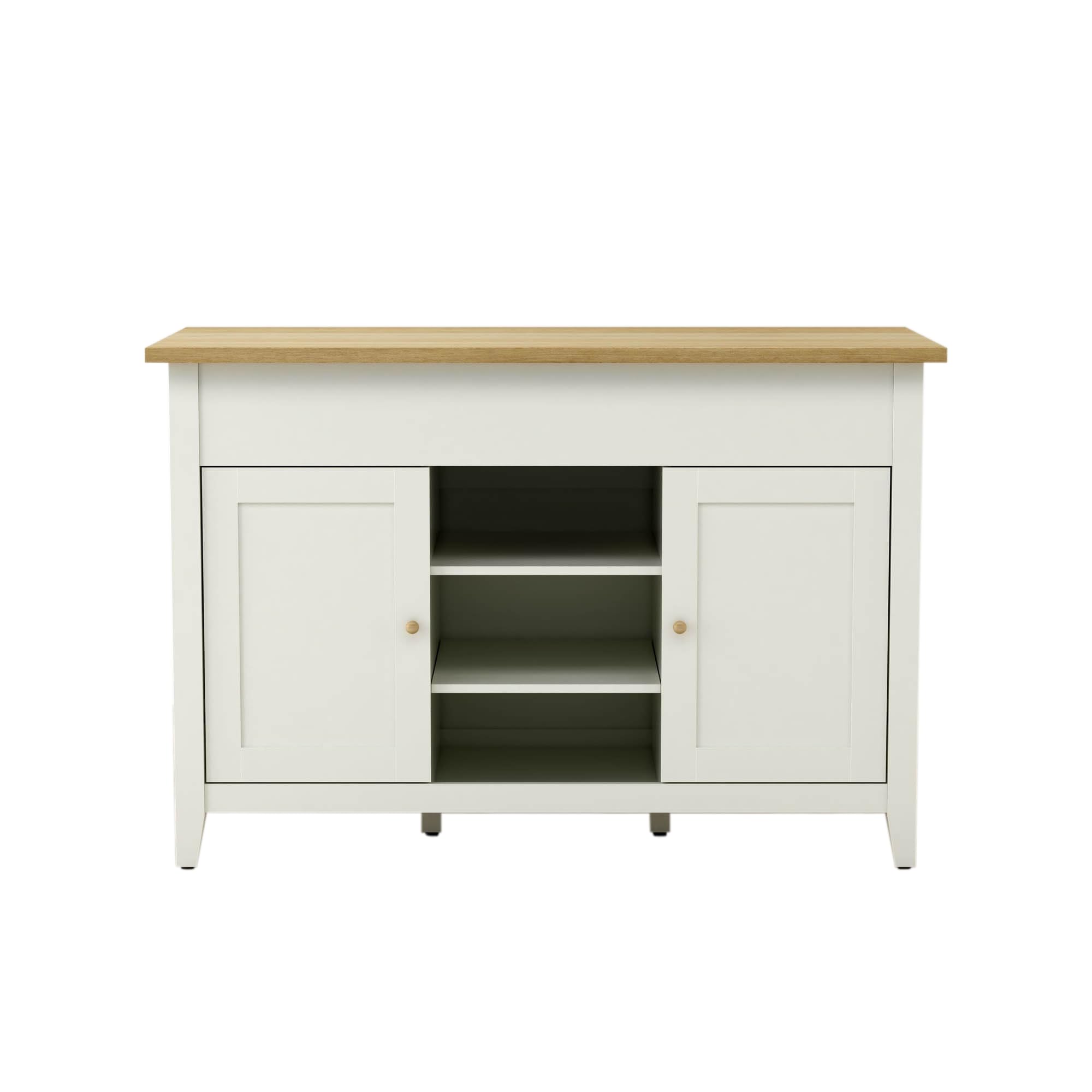 Anderson Teak Delphi 53" Cabinet Kitchen Island, White
