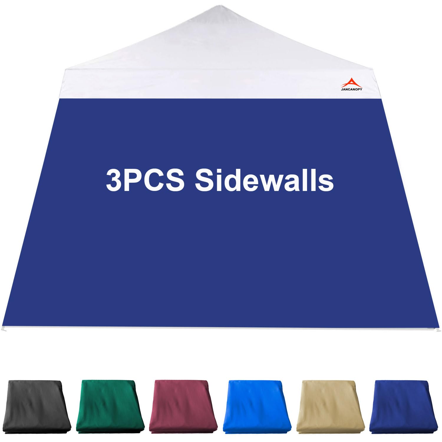 Jancanopy Sunwall For 10X10 Slant Leg Pop Up Canopy,3 Pack Sidewalls Only,(Navy Blue)