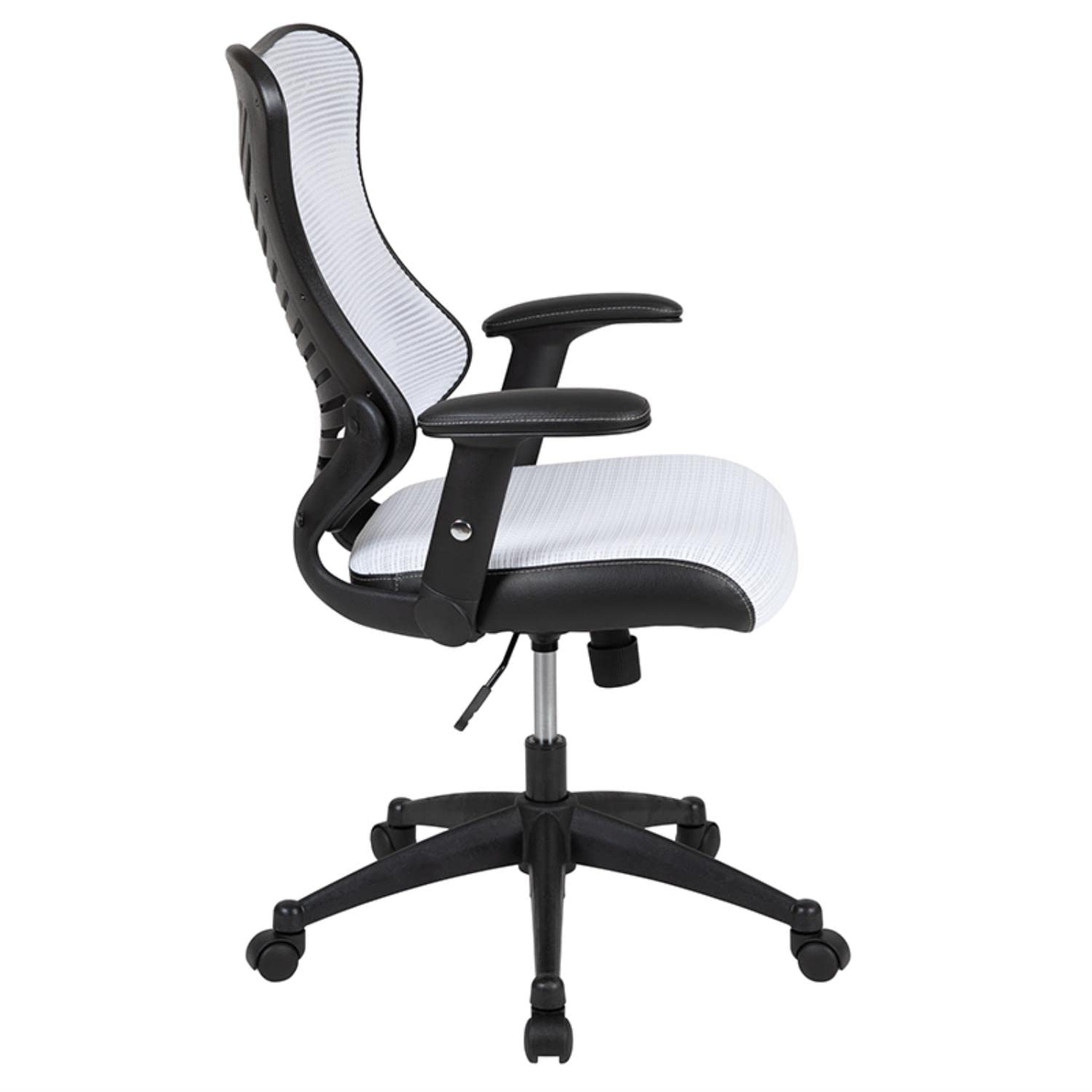 Flash Furniture Kale High Back Designer White Mesh Executive Swivel Ergonomic Office Chair With Adjustable Arms