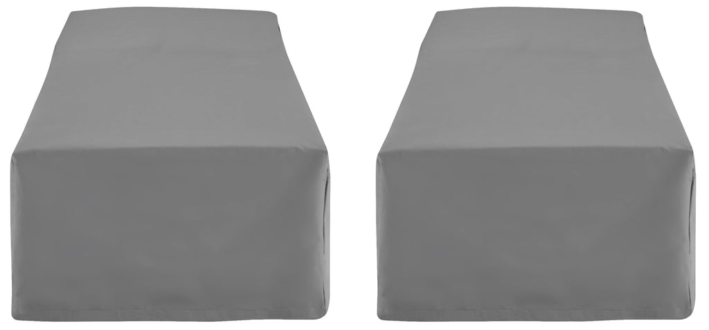 Crosley Furniture Patio Furniture Covers, Waterproof 2-Piece Outdoor Chaise Lounge Cover Set For Backyard, Gray