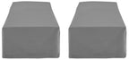 Crosley Furniture Patio Furniture Covers, Waterproof 2-Piece Outdoor Chaise Lounge Cover Set For Backyard, Gray