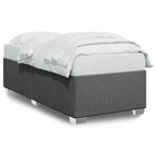vidaXL Upholstered Bed Frame Without Mattress - Dark Gray Twin XL - 79.9" L x 39.4" W x 18.1" H - Modern Polyester Fabric Bedstead