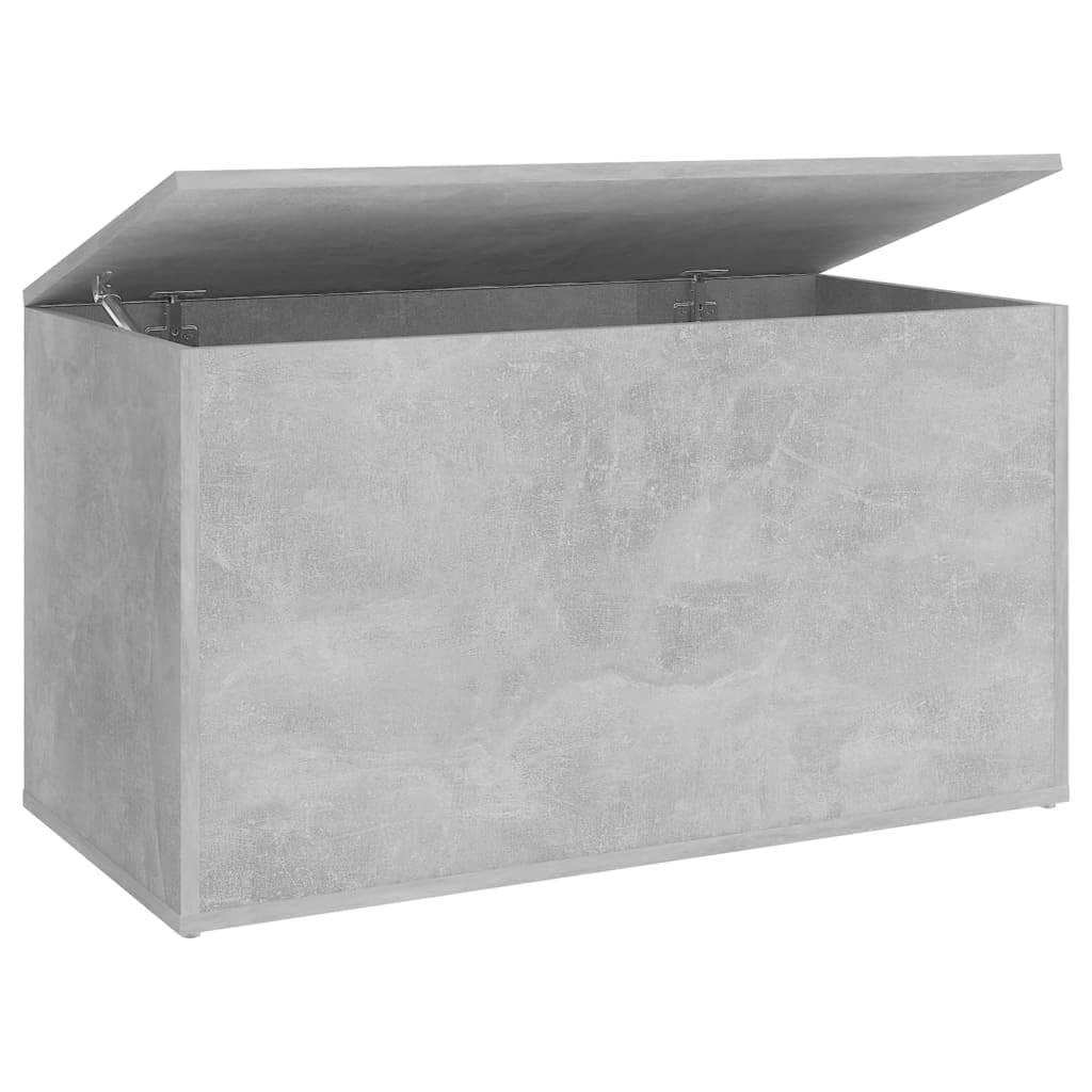 vidaXL Modern Storage Chest Concrete Grey 84x42x46 cm Engineered Wood