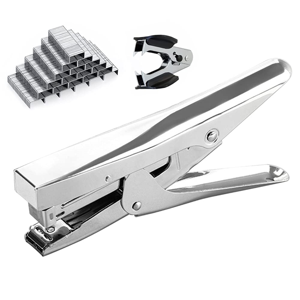 Stapler Heavy Duty With 1000 Staples, Paper Stapler With Remover Set 20 Sheets Capacity,Loading Stapler,Commercial Stapler For O