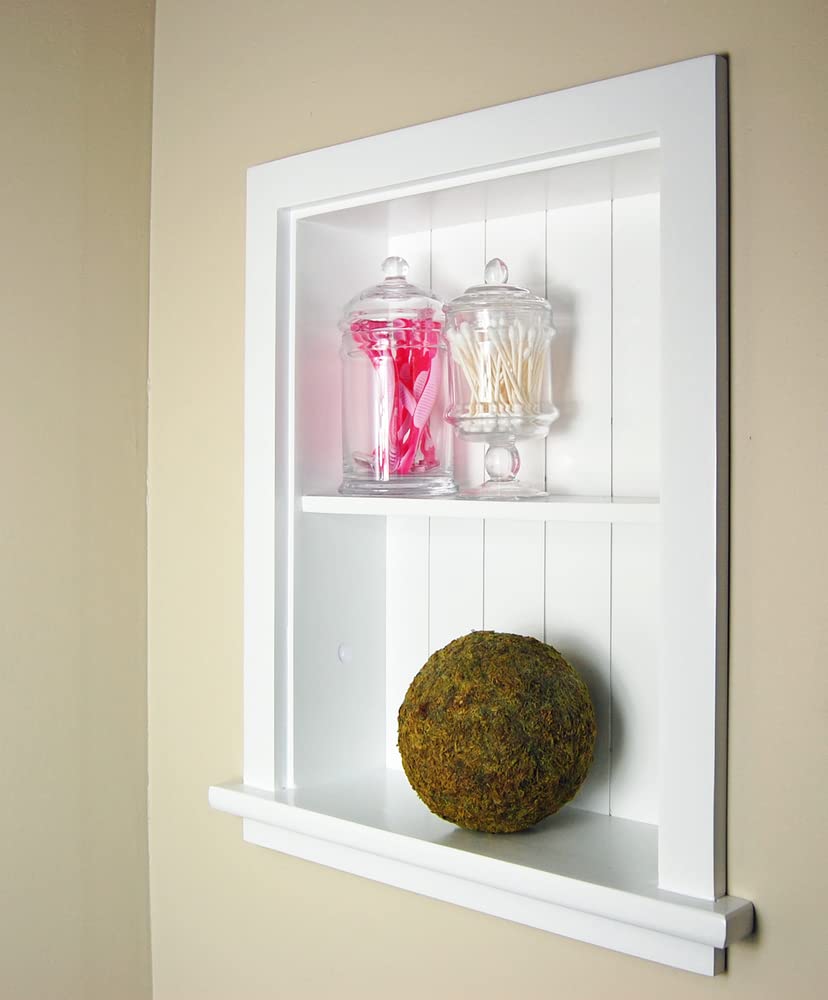 Fox Hollow Furnishings 14x18 Recessed Wall Niche Bathroom Medicine Cabinet Replacement, Made in North America from Real Wood NO 