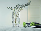 Nachtmann Square Collection, 11'' Glass Vase, Modern Geometric Design, Bavarian Crystal, Clear, Dishwasher Safe