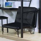 Acme Furniture Senon Futon Chair In Silver And Black