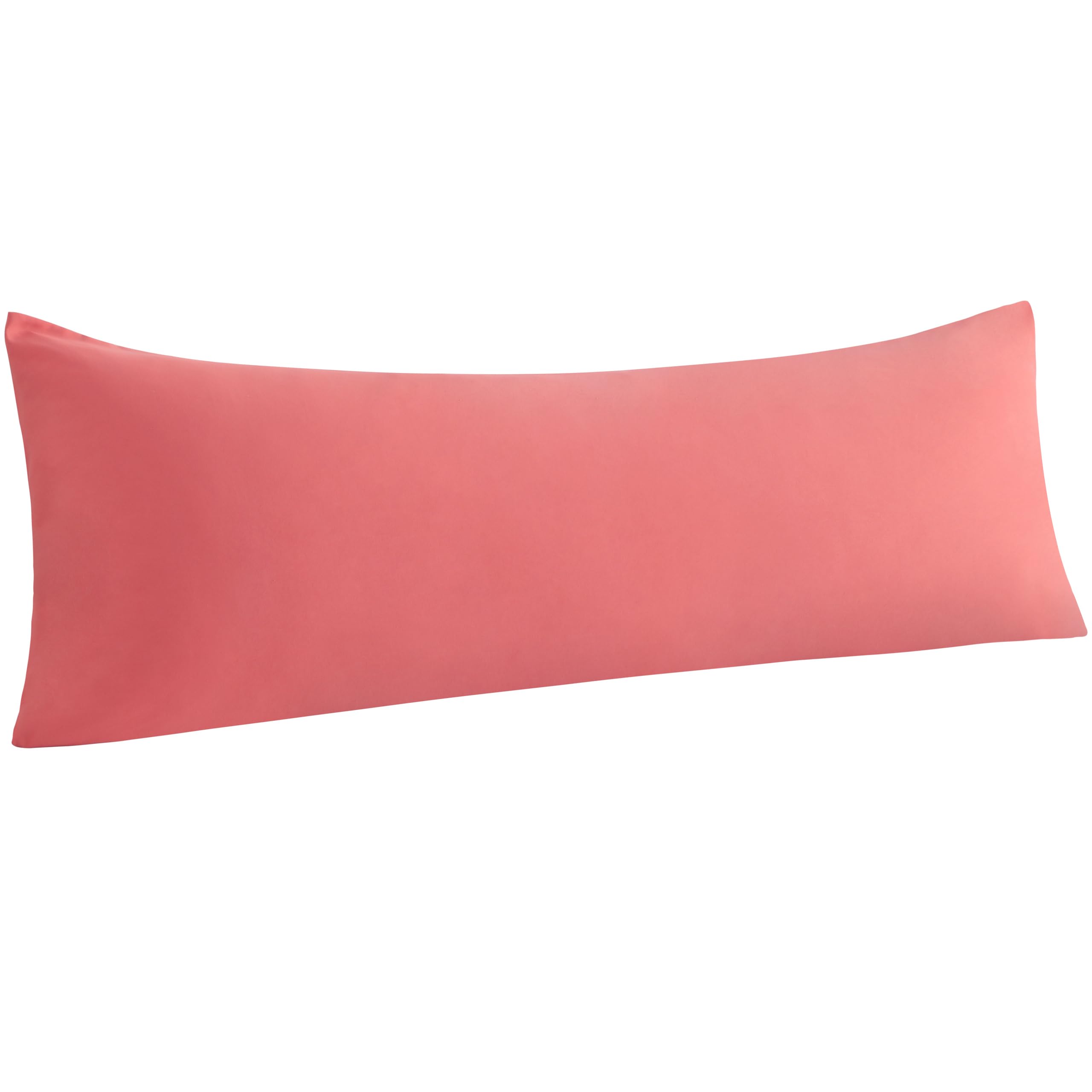 Ntbay Body Pillowcase - Brushed Microfiber 20X54 Pillowcase - Soft, Wrinkle-Free, Fade-Resistant, Stain-Resistant, Coral Pink Bo