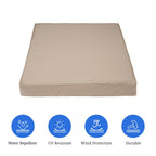 Covers & All Square Outdoor Cushion Covers For Patio Furniture Sets, Water, Tear & Uv Resistant Polyester Cushion Slipcover With Zippers (Pack Of 2) (28' L X 28' W X 4' Thick, Beige)