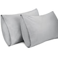 Lirex 2 Pack Pillow Cases,100% Cotton Breathable Pillowcases,20'X 26' Standard Size,Light Grey