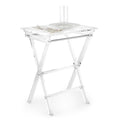 Clarte Clear Acrylic Folding Table | 20 1/4 x 15 1/4 x 24 1/2 inches | Stylish, Compact Design | Perfect for Small Spaces in Liv