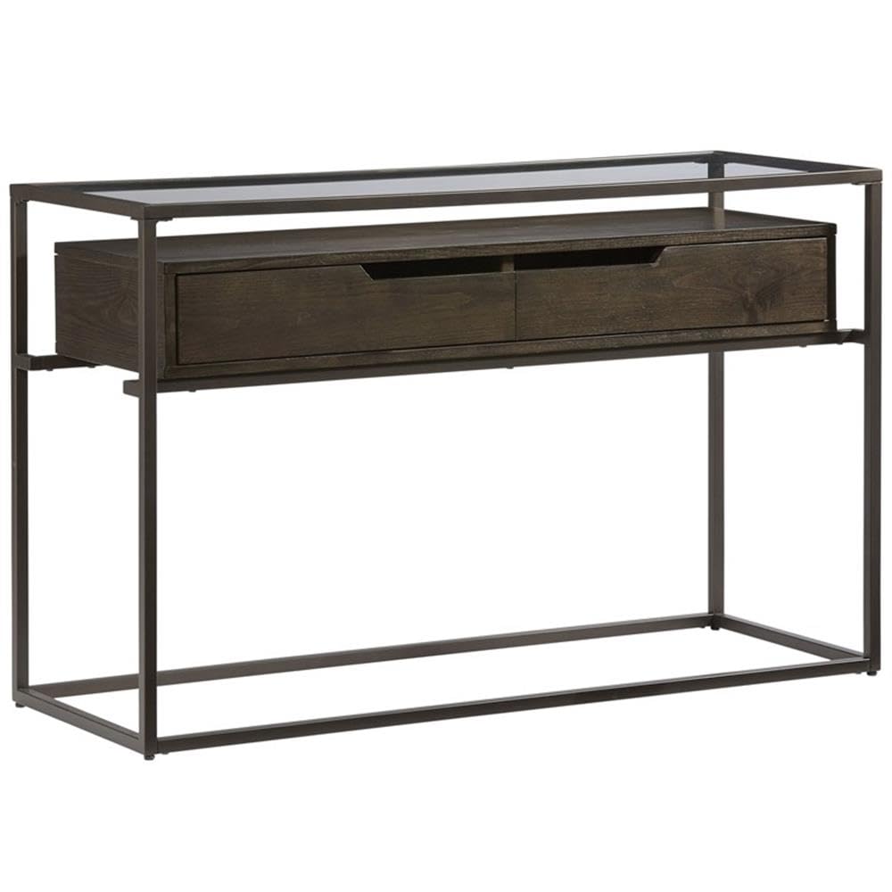 Progressive Furniture Presidio Sofa/Console Table, Brown